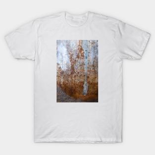 Rusty metal surface with T-Shirt